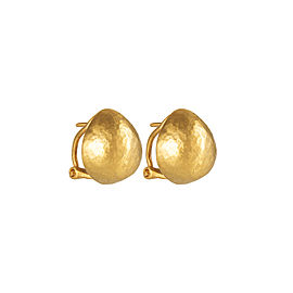 Yossi Harari Jewelry 24k Gold Small French Clip Roxanne Earrings