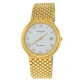 Unisex Wittnauer Cosmopolitan Quartz Date Gold Plated 34MM Watch