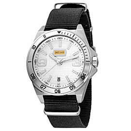 Just Cavalli Men's Sport Silver Dial Nylon Watch