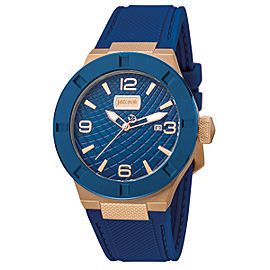 Just Cavalli Men's Rock Blue Dial Rubber Watch