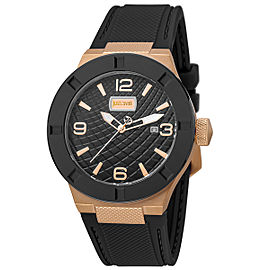 Just Cavalli Men's Rock Black Dial Silicon Watch