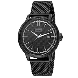 Just Cavalli Men's Relaxed Patch Black Dial Black Mesh Watch