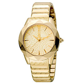 Just Cavalli Women's Rock Sangallo Gold Dial Stainless Steel Watch