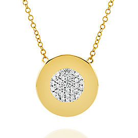Yellow Gold Infinity Plate Necklace