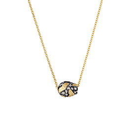 Yossi Harari Jewelry Jane 24k Gold Cognac Diamond Single Bead Roxanne Necklace