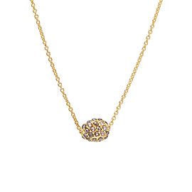 Yossi Harari Jewelry Roxanne 18k Gold & Cognac Diamond Single Bead Helen Necklace