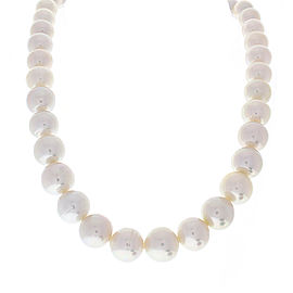 Neck PEARLS W/ Silver Clasp white pearls 45pcs