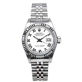 Rolex Women's Datejust Stainless Steel White Roman Dial