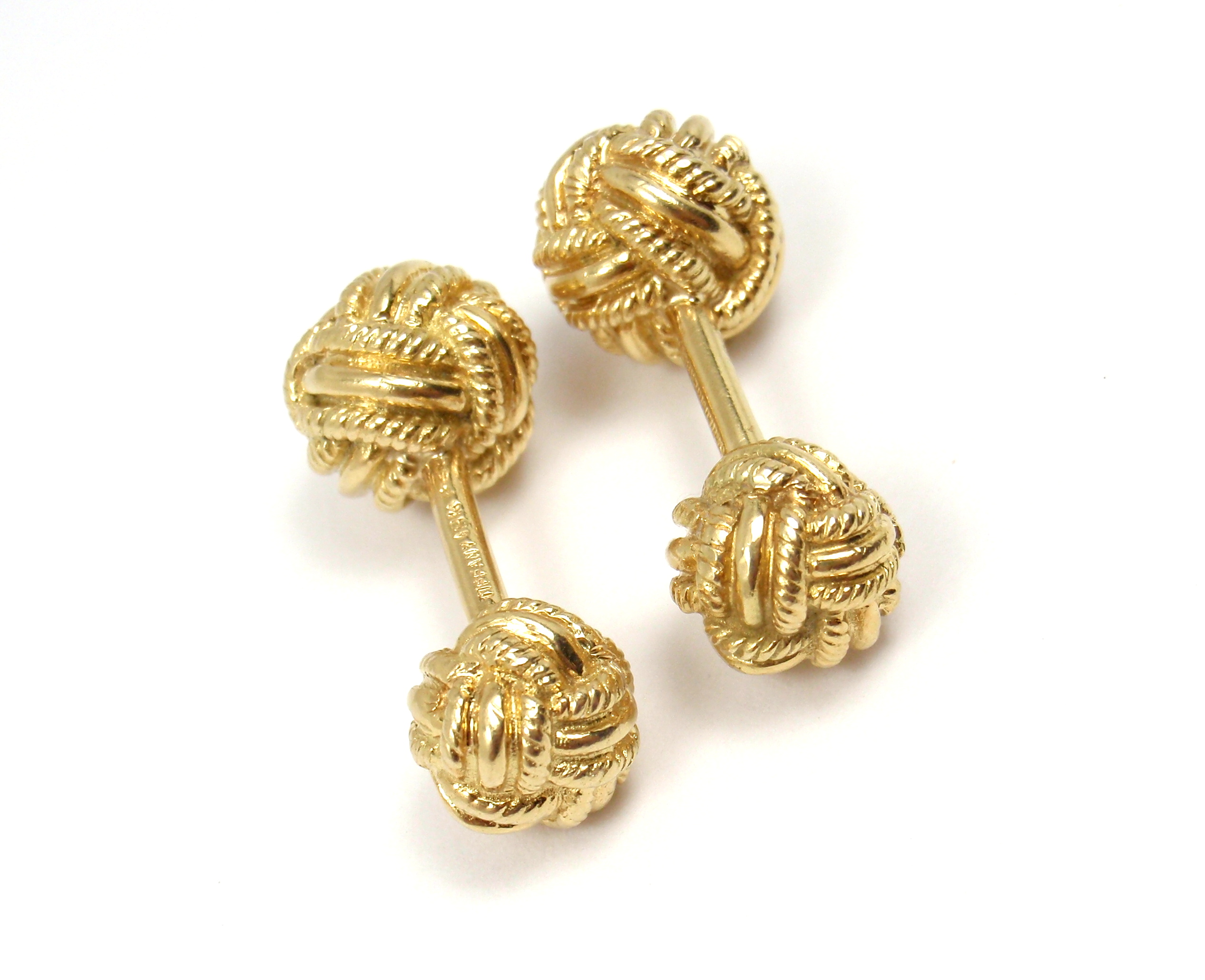 tiffany gold knot cufflinks