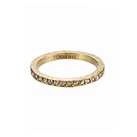 Yossi Harari Jewelry Lilah 24k Gold Cognac Rose-Cut Diamond Band Size 6
