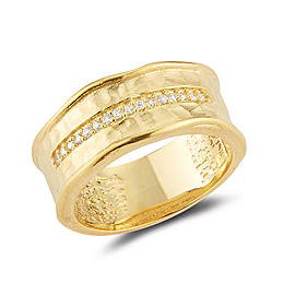 I.Reiss 14K Yellow Gold 0.1 Ring Size 7