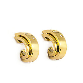 Piaget 18K Yellow Gold Diamond Set Possesion Earrings