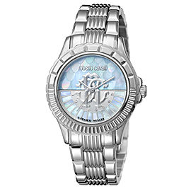 Roberto Cavalli Ice Blue Silver Stainless Steel RV2L014M0066 Watch
