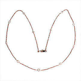 14K Rose Gold with 2.26ct Diamond By The Yard Necklace