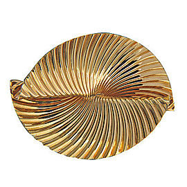 Tiffany & Co. 18K Yellow Gold Swirl Double Stem Vintage Brooch