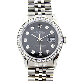 Rolex Datejust Stainless Steel Diamond Bezel and Dial