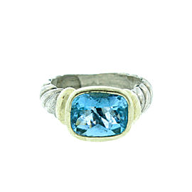 David Yurman Blue Topaz And Gold Noblesse Ring