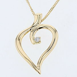 TIFFANY & Co 18k Yellow Gold Leaf Heart Necklace LXGBKT-77