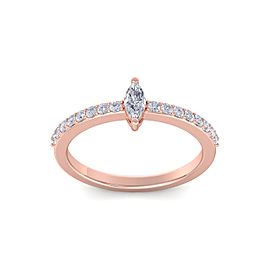 GLAM ® Petite Marquise Ring in 14K Gold and 0.44ct Diamond