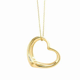 Tiffany & Co 18K Yellow Gold Open Heart Necklace G0056