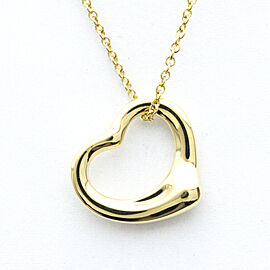 TIFFANY & Co 18K Yellow Gold Open Heart Necklace