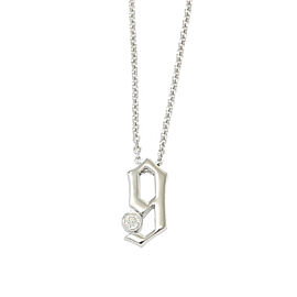 MIKIMOTO 18K White Gold Diamond Necklace