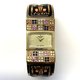 HERMÈS LOQUET 18K Gold-Plated Ladies Bracelet Watch