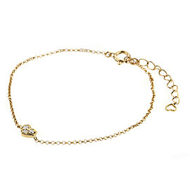 Ponte Vecchio 18k Yellow Gold bracelet Heart motif 3P diamond 0.04ct LXGBKT-4