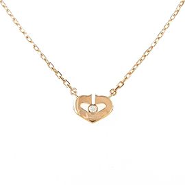 Cartier 18k Pink Gold C Heart Small Necklace LXGYMK-110