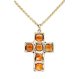 Golden Pomellato Chain with Cross & Bracelet 18 K