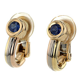 CARTIER 18k White , Yellow and Pink Gold sapphire Earrings LXGBKT-710