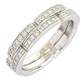 Cartier 18k White Gold Diamond Mailon Panthere Ring
