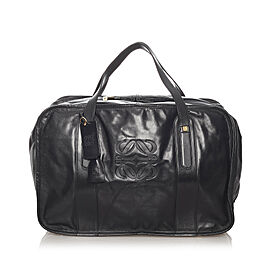 Loewe Anagram Leather Boston Bag