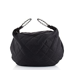Chanel Vintage Fortune Cookie Clutch Quilted Fabric Large