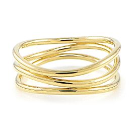 Tiffany & Co 18K Yellow Gold Curve Elsa Peretti 4.5 US Ring B0363