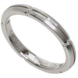 TIFFANY & Co 18K White Gold Streamerica 5P Diamond Ring US 4.75 QJLXG-1433