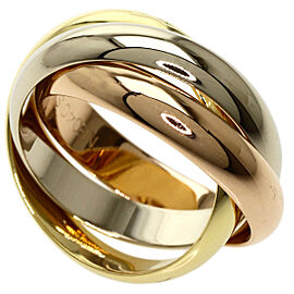 CARTIER Tri-Color Gold Trinity Ring US 4.75 QJLXG-1420