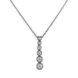 Tiffany & Co. Platinum Diamond Jazz Drop Necklace