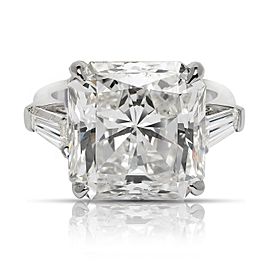 12 CARAT RADIANT CUT J COLOR SI1 CLARITY DIAMOND ENGAGEMENT RING PLATINUM GIA CERTIFIED 11 CT J SI1 BY MIKE NEKTA