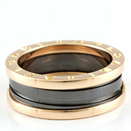 BVLGARI:18K Pink Gold ceramic Ring US 8.25 ,EU57 LXKG-449