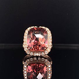 Rubellite Tourmaline Diamond Ring 9.01 TCW Certified $5,950 016635