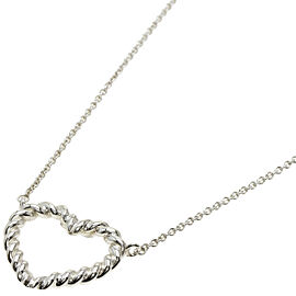 Tiffany & Co 925 Silver Twist heart Necklace QJLXG-2526