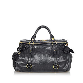 Miu Miu Vitello Lux Bow Handbag
