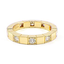Cartier 18K Yellow Gold Lanieres Half Wedding Logo 9 Diamond US 5 Ring