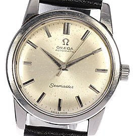 OMEGA Seamaster Stainless Steel/leather Vintage Automatic Watch Skyclr-433