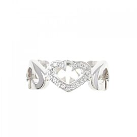 Cartier C Heart 18k White Gold Diamond Ring