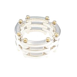 TIFFANY & Co 18K Yellow Gold 925 Silver Gate link Ring LXGYMK-818