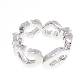 Cartier 18K white Gold C Heart 1P Ring LXGYMK-299