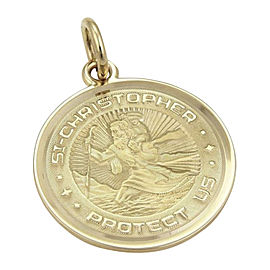 Tiffany & Co. 18K Yellow Gold Saint Christopher Medallion Pendant