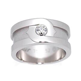 CARTIER 18K white Gold Ring US 5.75 SKYJN-240